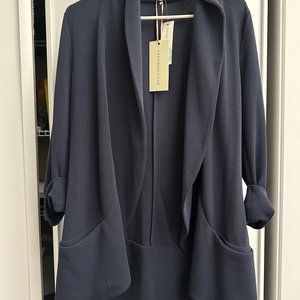 French Mauve Navy Sweater/Blazer